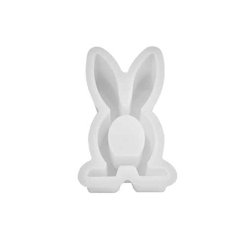 Qsvbeeqj Hohlout Conejo Resina Forma de Conejo de Pascua Resina Forma Para Candelabro Bandeja de Pascua Mesa Ornamento