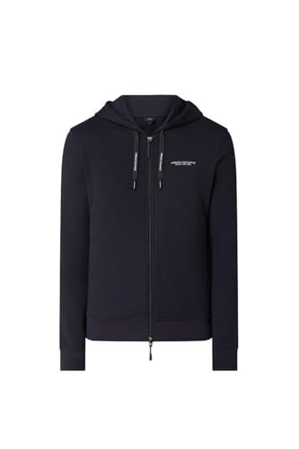 Armani Exchange French Terry Hoodie, Elastico in Vita, Uomo, Blu (Navy 1510), M