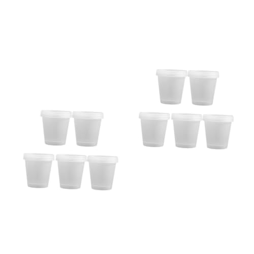 SHERCHPRY 2 Series Embotellado Botella De Loción De Tocador Tarros De Crema Facial Casos De Máscara De Ojos De Labios Frascos Vacíos Cosméticos Páginas Transparente 5 Piezas X 2