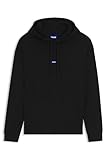 Regular fit HUGO Hommes Nalonso Sweat à Capuche en Molleton de Coton avec Patch Logo Bleu