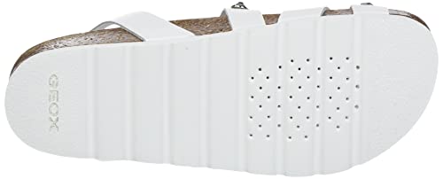 Geox D Brionia High J, Sandali Donna, Bianco