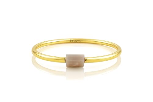 Bracelet tube en or et sunstone personnalisé : le cadeau idéal gravé pour femme