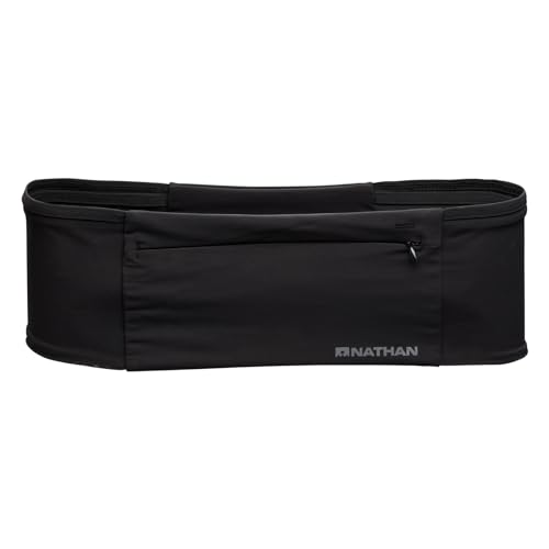 ネイサン(NATHAN) ランニングポーチ ウエストポーチ NS30630 ジップスター マックス ズレない ゆれない ウエストバンド スマホ対応 ジップ付 ポケット ブラック M ウォーキング ジョギング 散歩 トレイルランニング