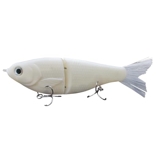 HADORAM Lure Slow Sinking Glide Bait with Fur Tail Lifelike Fishing...