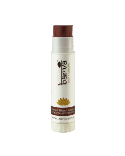 Image of Barva Tinted Bliss Lip Balm | Enriched with Clarified Butter (Ghee) | Nourishing & Long-Lasting Moisture | Soft Tint Finish | Available in 2 shades | 5g (Chocolate Charm)
