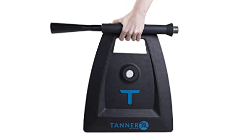 Tanner Jr. Batting Tee For Kids + Toddlers | Premium Youth Tee Ball Tee W/Easy Height Adjustments. Learn Like Pro. Built To Last. Black & Blue #TOP4