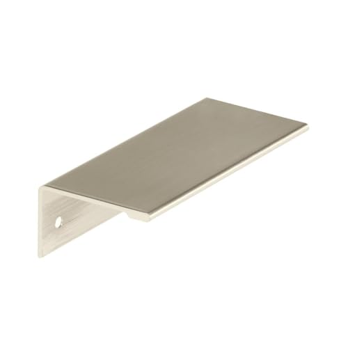 Image of Amerock Edge Pulls 3 inch (76mm) Center-to-Center Satin Nickel Cabinet Edge Pull - 25 Pack