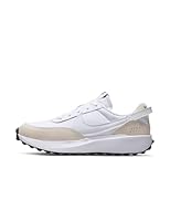 Nike Women's Waffle Debut Shoes, White/White-Black-Orange, 7.5