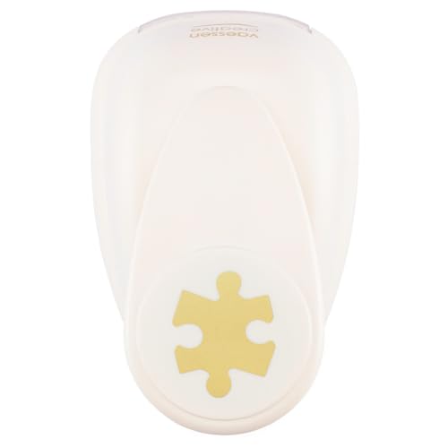 Vaessen Creative Craft Paper Punch - Puzzle Piece - 3,9 x 4,9 cm - Circle Cutter for Crafting and Card Making