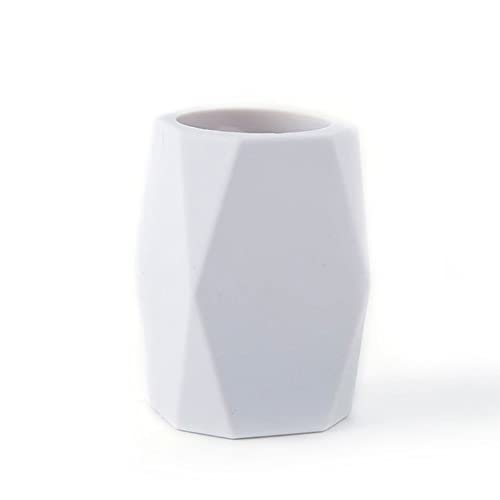 Support organisateur fournitures bureau en silicone rigide et pot à crayon design monochrome