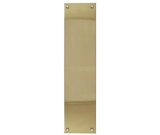 Kooples Hardware Plain Finger Plate – Door Surface Protection for Internal & Commercial Use (Polished Brass, 350x75mm)
