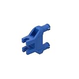 Gobricks 47994 シャフトボルト接続 47994 テクニックピン ダブルトライアングル 1 x 3 クリップ2個付き 完全丸ピンホール 50個 GDS-1032 レゴビルディングブロックと互換性ありカラー:ブルー 050