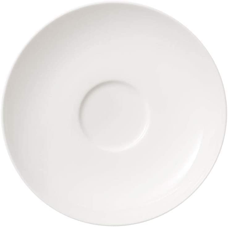 Villeroy & Boch Twist White Kaffee-/Teeuntertasse 6 Stück Nr. 1013801310 und 4er Set EKM Living Edelstahl Strohhalme