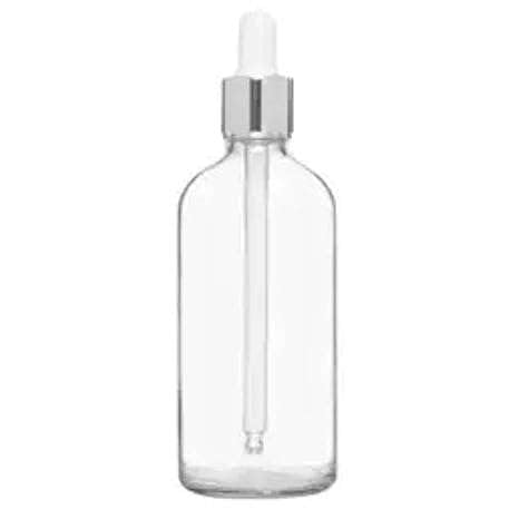 Clear Glass Silver Dropper Bottle – Refillable & Leak-Proof with Dropper Plug – Ideal for Essential Oils, Serums, DIY Cosmetics & Liquids -100ML (Pack of-1)-image-9