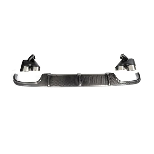 ZTUVUNVA Spoiler, Carbon Fiber Racing Rear Bumper Diffuser Lip Spoiler Compatible with Mercedes Benz E-Class W211 E55 E63 AMG Sedan 4-Door 2002-2006(Diffuser and Tips)