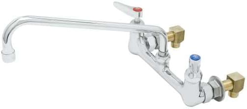 T&S Brass, B-2342-V22-CREK, 8" Wall Mount Faucet, Ceramas, Lever Han