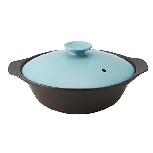 TAMAKI サーマテック 超軽量直火土鍋 9号 32x27x高さ15.5cm 2,250ml トルコブルー T-942390