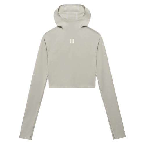 adidas Womens Fear Of God Athletics Crop Hoodie Casual Outerwear Casual - Beige - Size XL