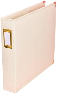 Craftelier - Eco-Leather Photo Album with Cream Covers, 3 Rings and 5 Sleeves 12 x 12 Inches | Perfect for Photographs, Layouts and Project Life Compositions