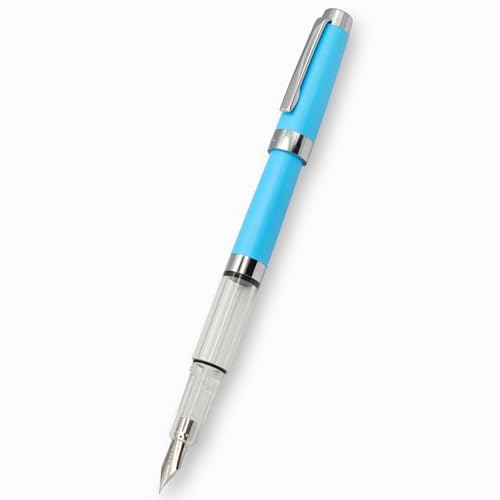 Image of Venti Fountain Pen - Metal Luxury Pen, Schmidt Nib (Medium), Best Pen Gift Set for Men & Women, Professional, Executive, Office, Nice Pens,Return Gift (F3024-SkyBlue)