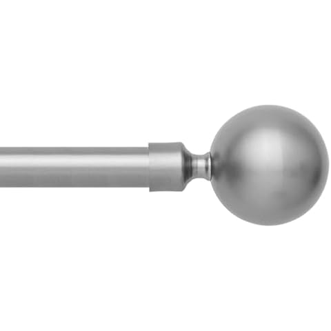 Curtain Rods for Windows 30 to 126 inches,Adjustable Window Curtain Rod,Easy Install,Silver Cover