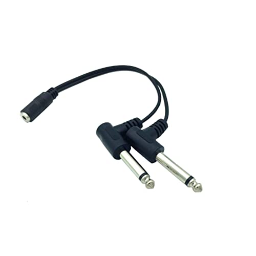 Cable adaptador 3.5mm estéreo a 2x6.35mm mono 20cm miniatura 4