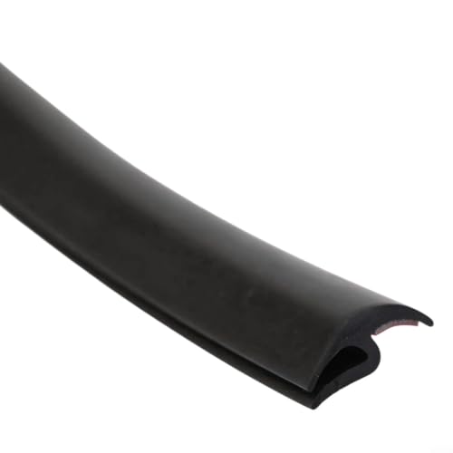 Image of For Car Rubber Seal Strip 6.5ft, Front Rear Windshield Sunroof Weatherstrip Moulding Trim, Elastic Leakproof Black
