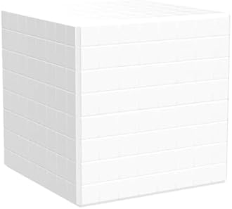 Tiled Cube Accent Bedside Table Coffee Stand Home Storage Organizer For Living Room Bedroom (White, Engineered Wood)