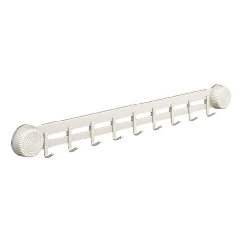 Wansiman Barra para Colgar Utensilios De Cocina,Barra De Gancho De Cocina Sin Perforaciones,Barra para Colgar Cocina,Ajustable,FáCil De Instalar,Sirve para Colgar Llaves,Mochilas,Ropa,Etc