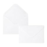 100 Stück Briefumschläge Weiß DIN C6 11,4 x 16,2 cm 120g/m² Spitzklappe