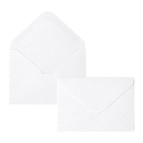 Image of 100 Pack White Envelopes C6 114mm x 162mm V-Flap 120 GSM