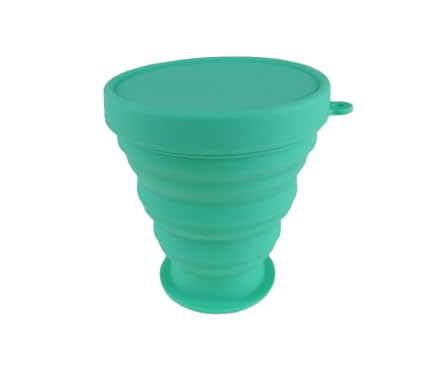 Bella Bliss Sterilizer - Microwave Safe, Collapsible and BPA Free Silicone Period Cup Cleaner - Ecofriendly Feminine Hygiene (Green)