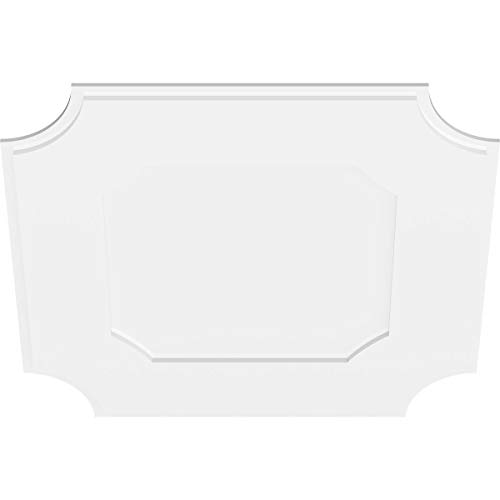 Image of Ekena Millwork CMP38LE Locke Architectural Grade PVC Contemporary Urethane Ceiling Medallions 38 inchOD x 22 3 /4 inchC x 1 inchP
