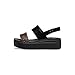 Crocs Women's Brooklyn Low Wedges, Platform Sandals, Mocha/Black, 9 Women