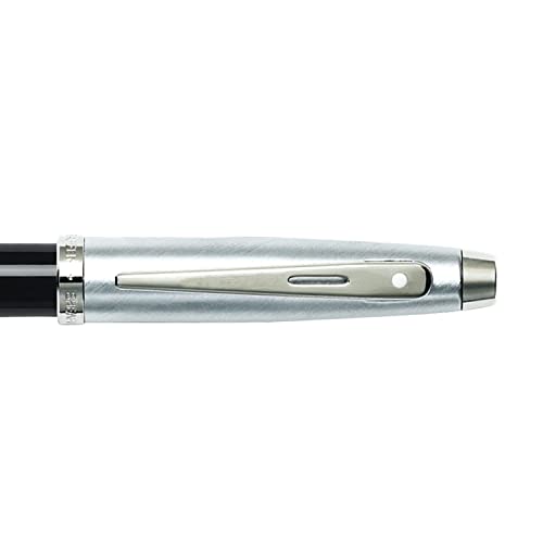 Sheaffer 100 Black Lacquer Rollerball Pen With Chrome Trim #TOP5