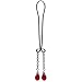 Nipple Jewelry Noose Crystal Drop Red Hematite Adjuster Non-piercing