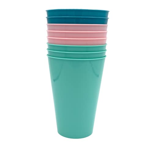 Mypicompany Pack de 8 Vasos Plastico Duro. Platos y Vasos para Cumpleaños. Vajilla Camping Apta para Microondas y Lavavajillas Cover
