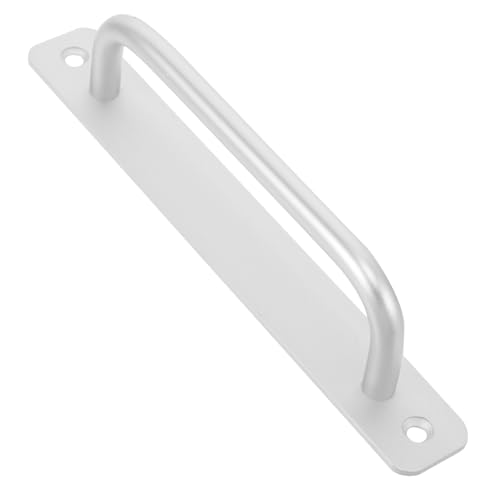 Gatuida Manilla para Puerta Corredera de Aleación de Aluminio Diseño Minimalista Resistente Instalación con Tornillos Tirador para Puertas de Cocina y Ventanas Acabado Plateado Mediano