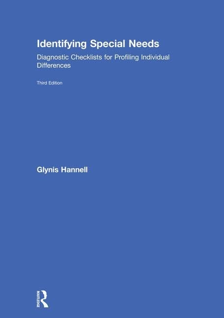 Identifying Special Needs: Diagnostic Checklists for Profiling Individual Differences      3rd Edition
