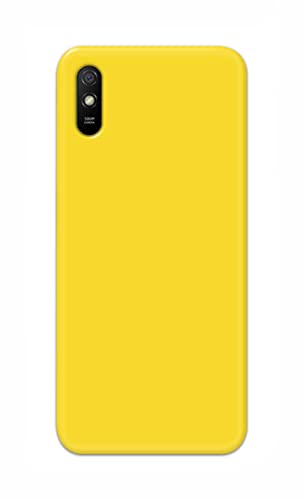 Image of Printed Hard Back Cover Case for Mi Redmi 9i | Mi Redmi 9i Sport Back Cover (Plain Yellow) -1803