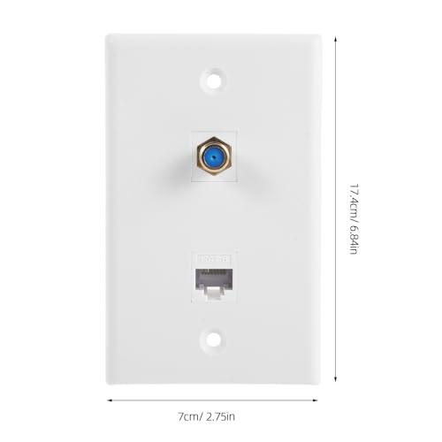 Placa de pared Ethernet Cat6 para eliminar cables sueltos de TV e internet 5