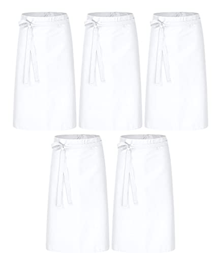 DESERMO Basic Tablier pour femme et homme 80cmx100cm | Superbe tablier pour homme et femme | Mélange innovant de coton & polyester | Poids:190 g/m² | 35 % coton 65 % polyester | Blanc Cover