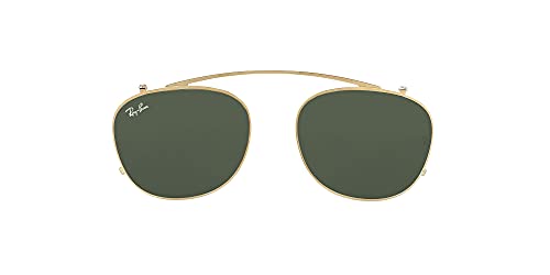 Ray-Ban RX6317C Round Prescription Eyeglass Frames, Arista/Dark Green, 51 mm