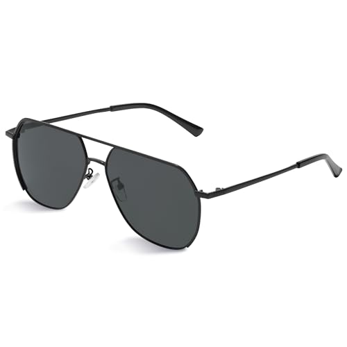 Image of Livho Polarized Aviator Sunglasses for Men, Trendy Square UV Protection Oversized Fashion Sun Glasses