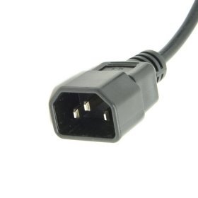 Toptekits Pdu Ups Power Cord Cable 100-250V Iec-320-C14 To Iec-320-C13 Power Cord M-F With Switch 1Ft/30Cm #TOP2