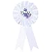 PATICARRY Baby Shower Sash & Pins Set – White Satin Mom to Be Sash with Purple & Blue Butterflies – Gender Reveal or Baby Shower Decorations for Girls or Boys – Tinplate Badge Gift