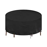 【Adapta a la Mayoría Muebles de Jardín Set】 Ø128X71cm (Ø90.6X39.4 pulgadas). Adecuado para la mayoría de los tipos de mesa de jardín redonda pequeña, mesa de centro pequeña, juego de muebles de ratán, mesas y sillas de exterior con 3-4 plazas. Es bueno protegerse de los elementos exteriores como vientos más fuertes, lluvia, sol, nieve, hojas, polvo y más, lo que prolonga la vida útil de su exterior.