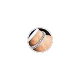 Esmoly Bracciale Uomo Argento Braccialetto 316L Acciaio Inossidabile Catena Cubana Regalo ...