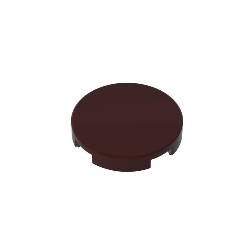 Gobricks 14769 Circular Plate Tile Round 2x2 with Bottom Stud Holder 50 Pieces GDS-611 Compatible with Lego Building Blocks Color:Dark Brown — image 1