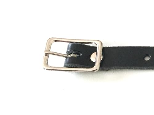 Kilt Extender Buckle Straps for Tight Fitting Kilts Black Leather Nickel Hardware3